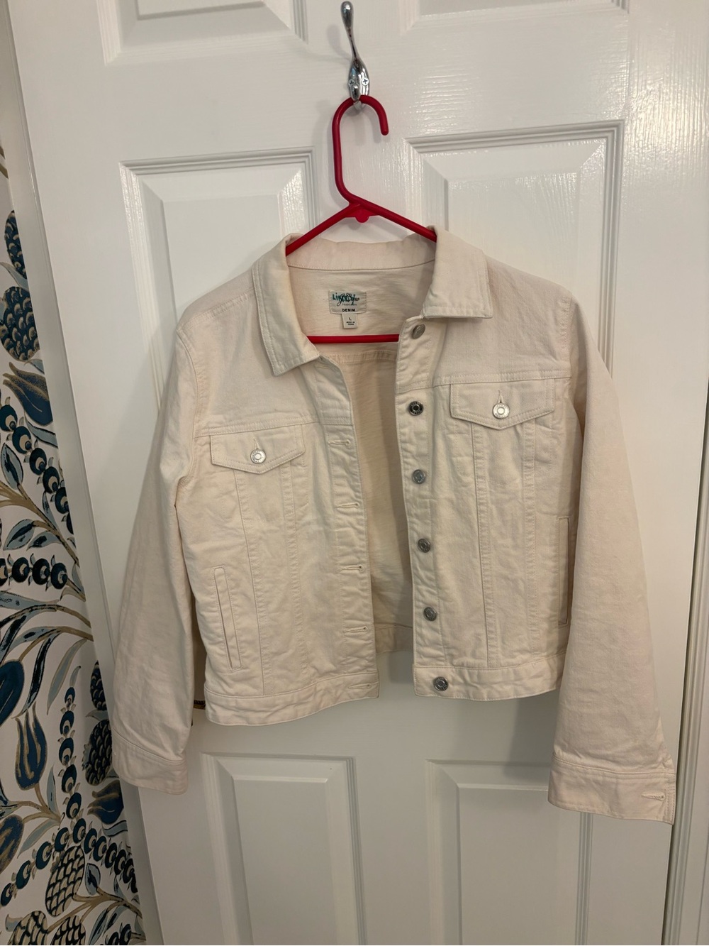 J. Crew Off-White Denim Trucker Jacket